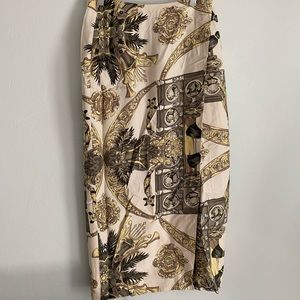 Emerald multicolored women’s pencil skirt